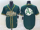 Men's Oakland Athletics Green Team Big Logo Cool Base Stitched Baseball Jersey 003,baseball caps,new era cap wholesale,wholesale hats